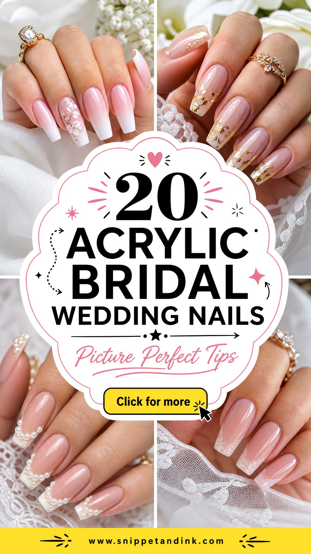 20 Acrylic Bridal Wedding Nails for a Picture-Perfect Look - 20 Acrylic Bridal Wedding Nails for a Picture-Perfect Look