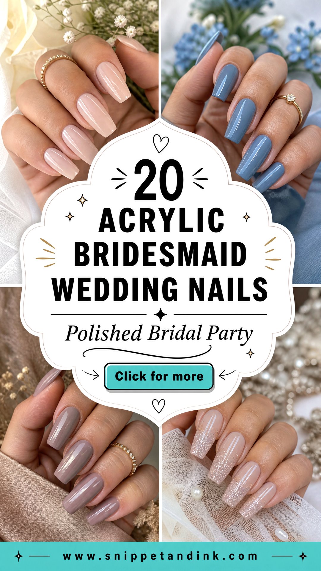 20 Acrylic Bridesmaid Wedding Nails for a Polished Look - 20 Acrylic Bridesmaid Wedding Nails for a Polished Look