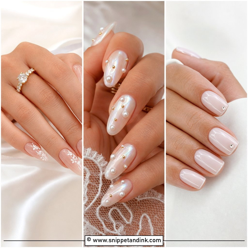 20 Acrylic Nails for the Bride Wedding Day Inspiration
