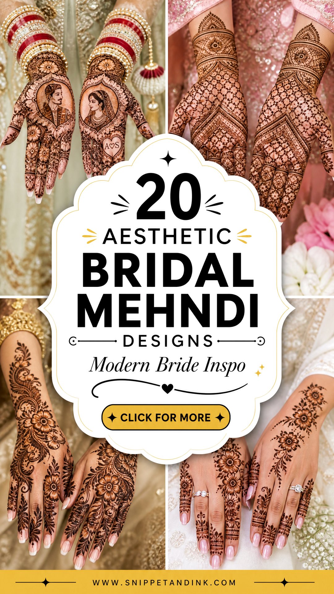 20 Aesthetic Bridal Mehndi Designs for Modern Brides - 20 Aesthetic Bridal Mehndi Designs for Modern Brides