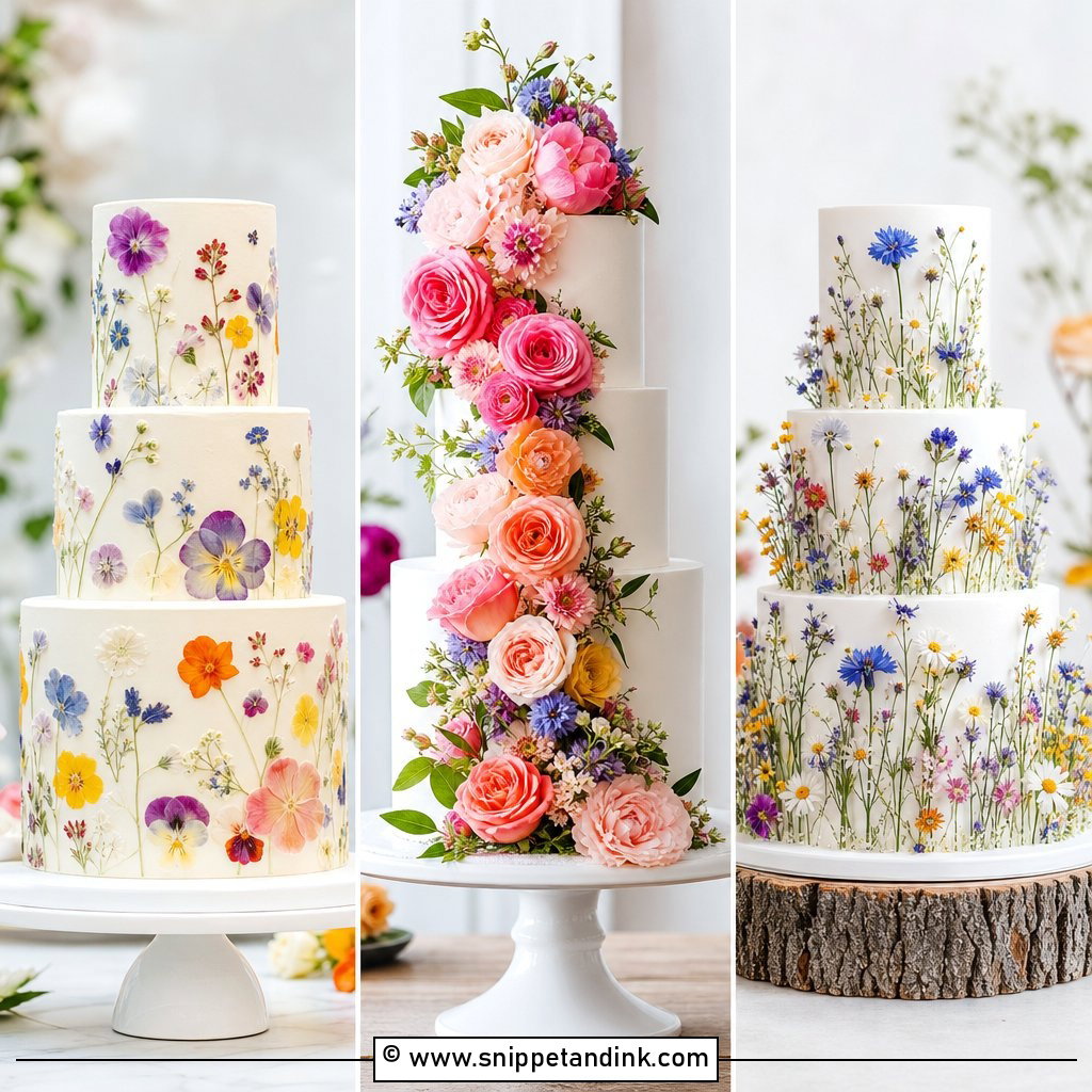 20 Aesthetic Floral Cake Ideas for Wedding Style