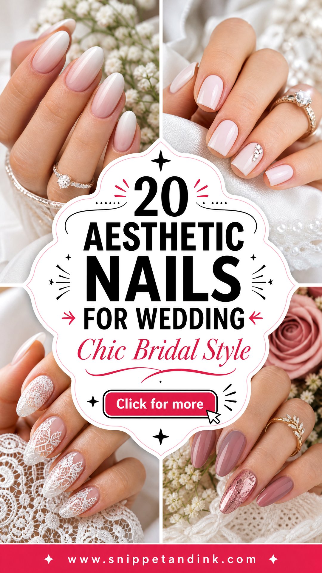 20 Aesthetic Nails for Wedding Brides With Chic Style - 20 Aesthetic Nails for Wedding Brides With Chic Style