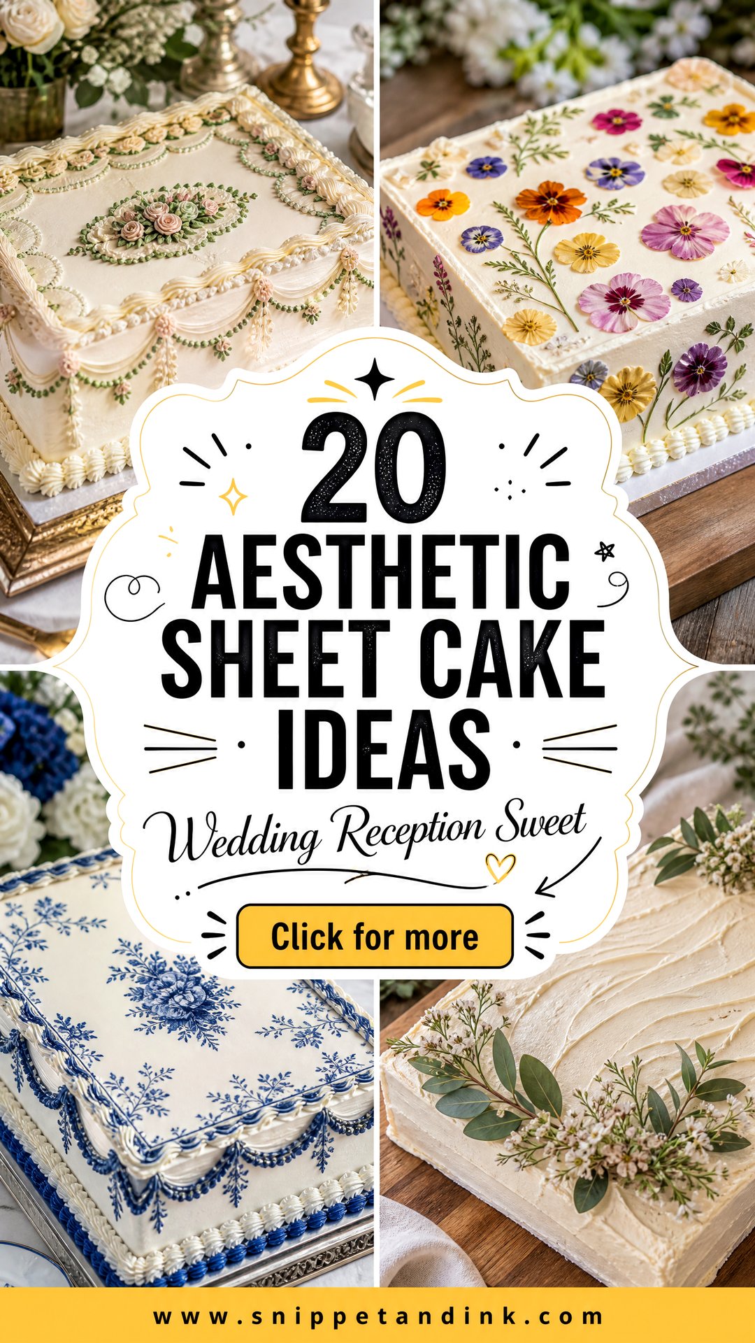 20 Aesthetic Sheet Cake Ideas for Wedding Receptions - 20 Aesthetic Sheet Cake Ideas for Wedding Receptions