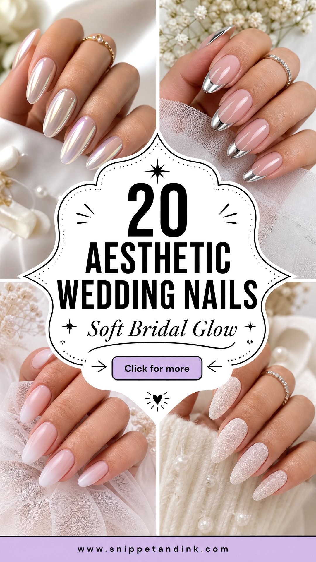 20 Aesthetic Wedding Nails for a Soft Bridal Glow - 20 Aesthetic Wedding Nails for a Soft Bridal Glow