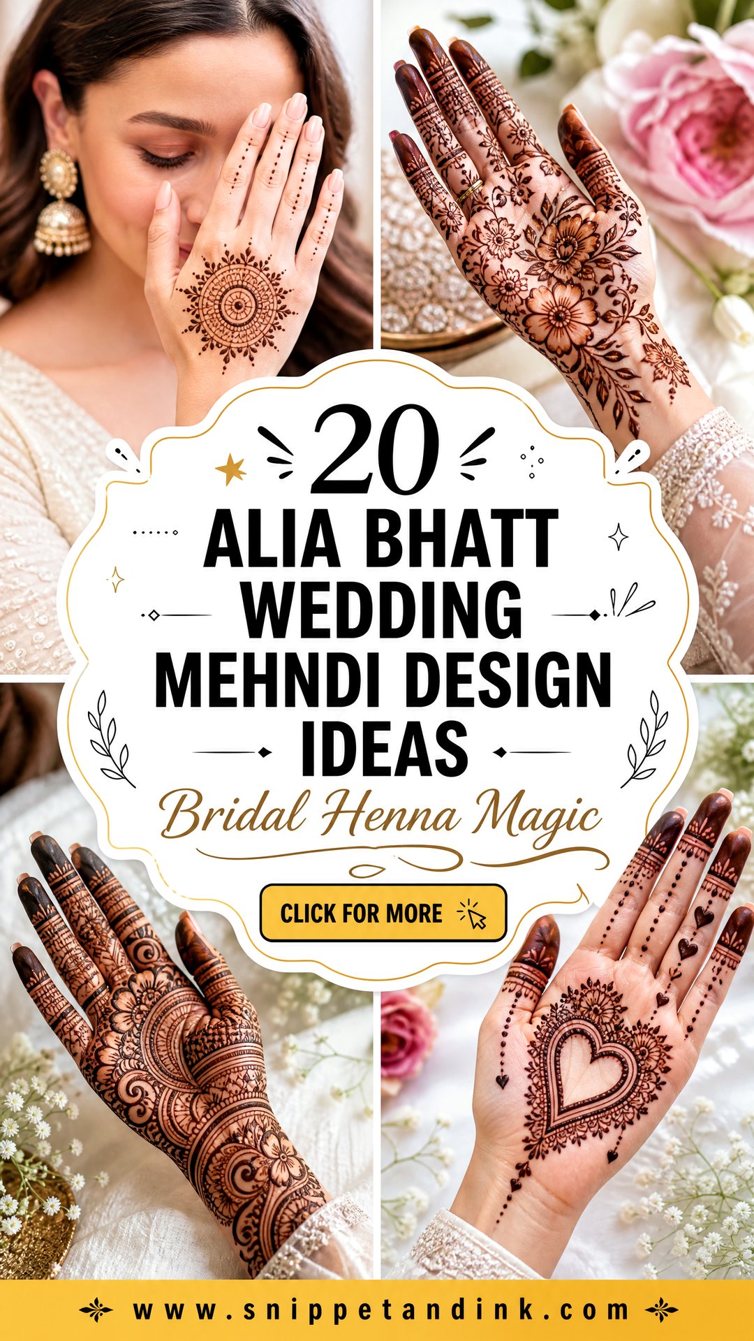 20 Alia Bhatt Wedding Mehndi Design Ideas for Brides - 20 Alia Bhatt Wedding Mehndi Design Ideas for Brides