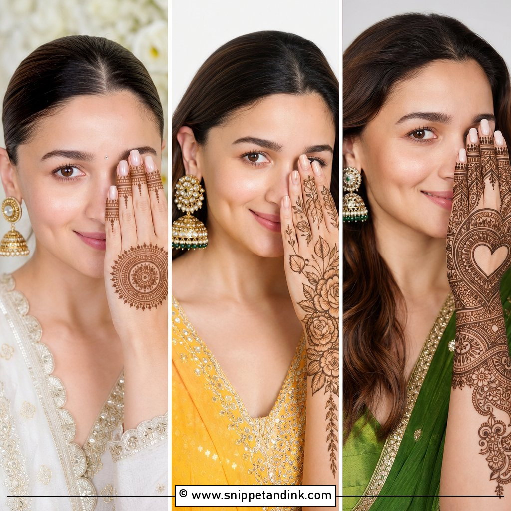 20 Alia Bhatt Wedding Mehndi Design Ideas for Brides