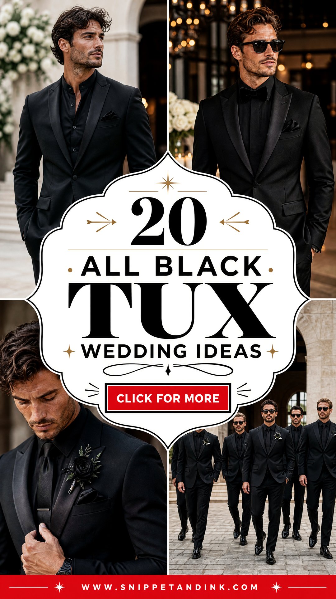20 All Black Tux Wedding Ideas Sleek Groom Style for 2025 - 20 All Black Tux Wedding Ideas: Sleek Groom Style for 2025