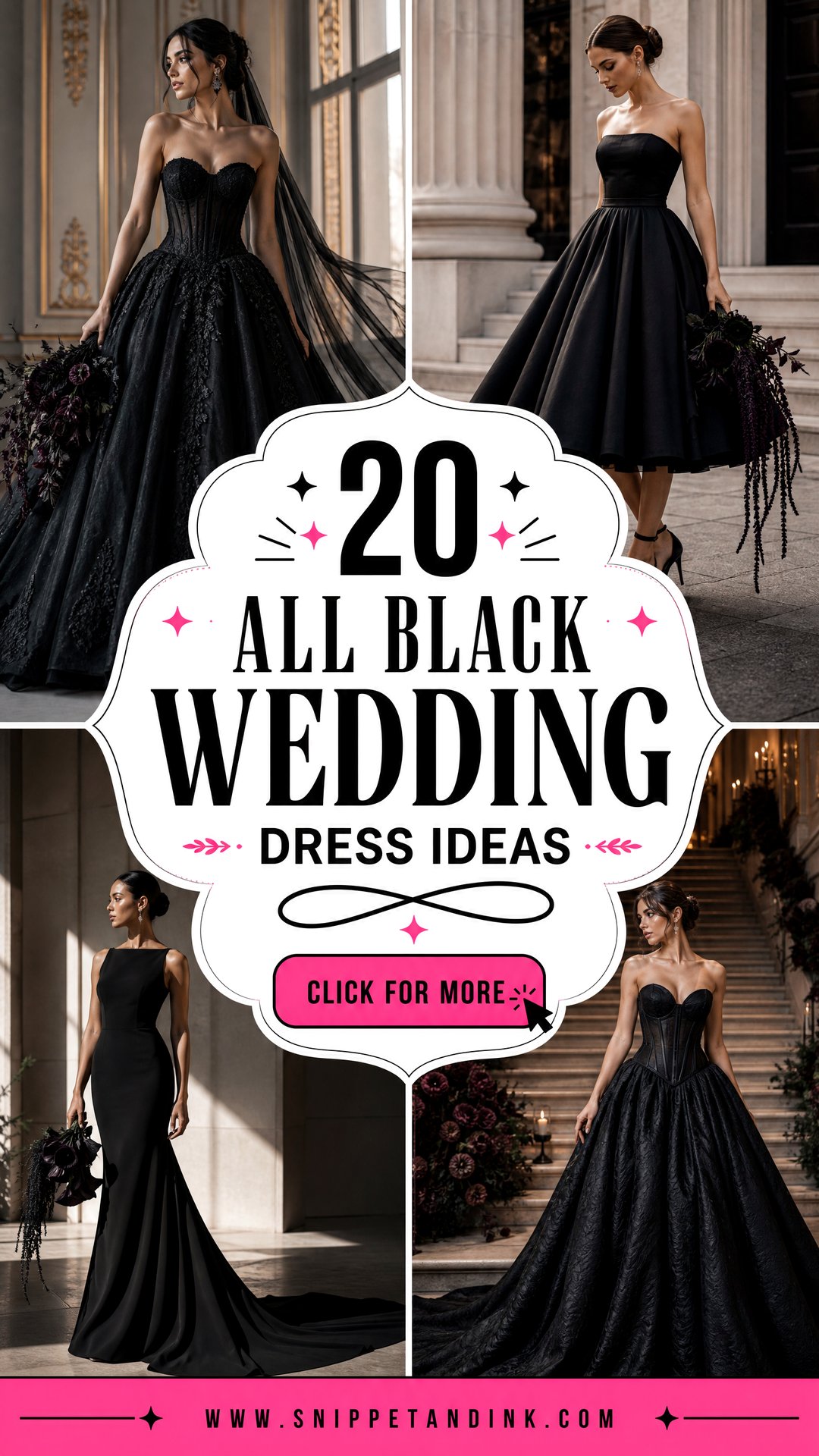 20 All Black Wedding Dress Ideas Bold Bridal Looks to Inspire - 20 All Black Wedding Dress Ideas: Bold Bridal Looks to Inspire