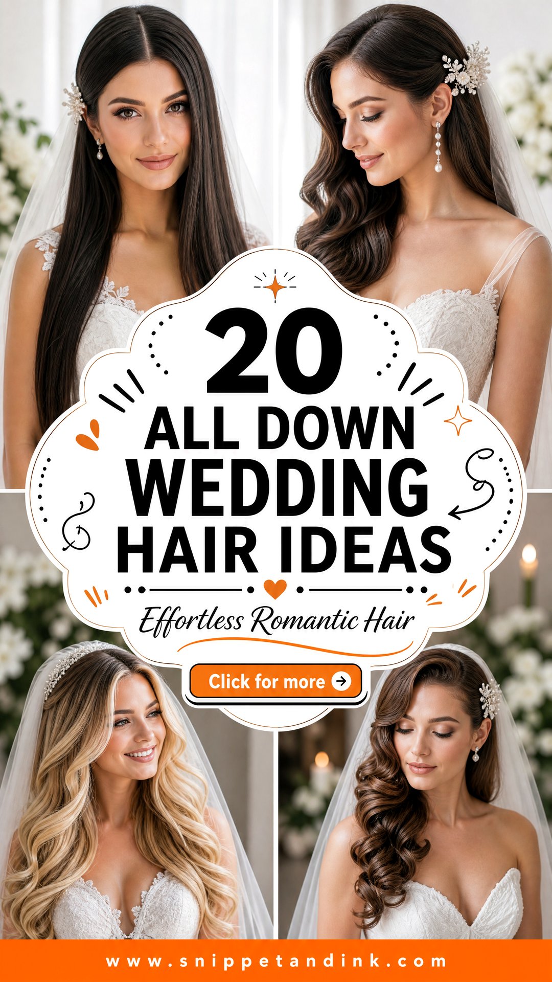 20 All Down Wedding Hair Ideas for Effortless Romance - 20 All Down Wedding Hair Ideas for Effortless Romance