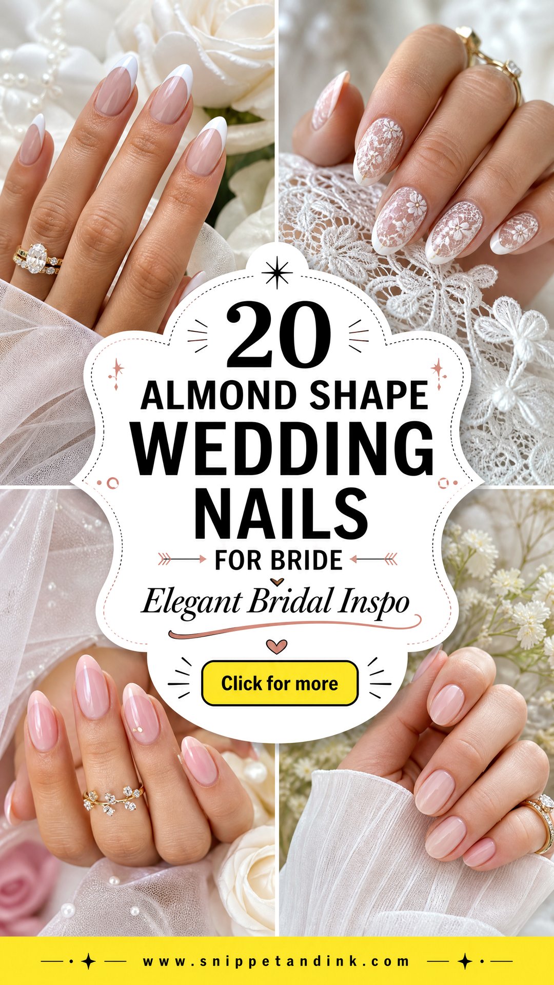 20 Almond Shape Wedding Nails for Bride Elegant Inspo - 20 Almond Shape Wedding Nails for Bride: Elegant Inspo
