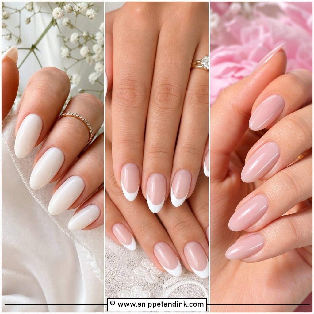 20 Almond Wedding Nail Inspo for Bride Ideas to Save
