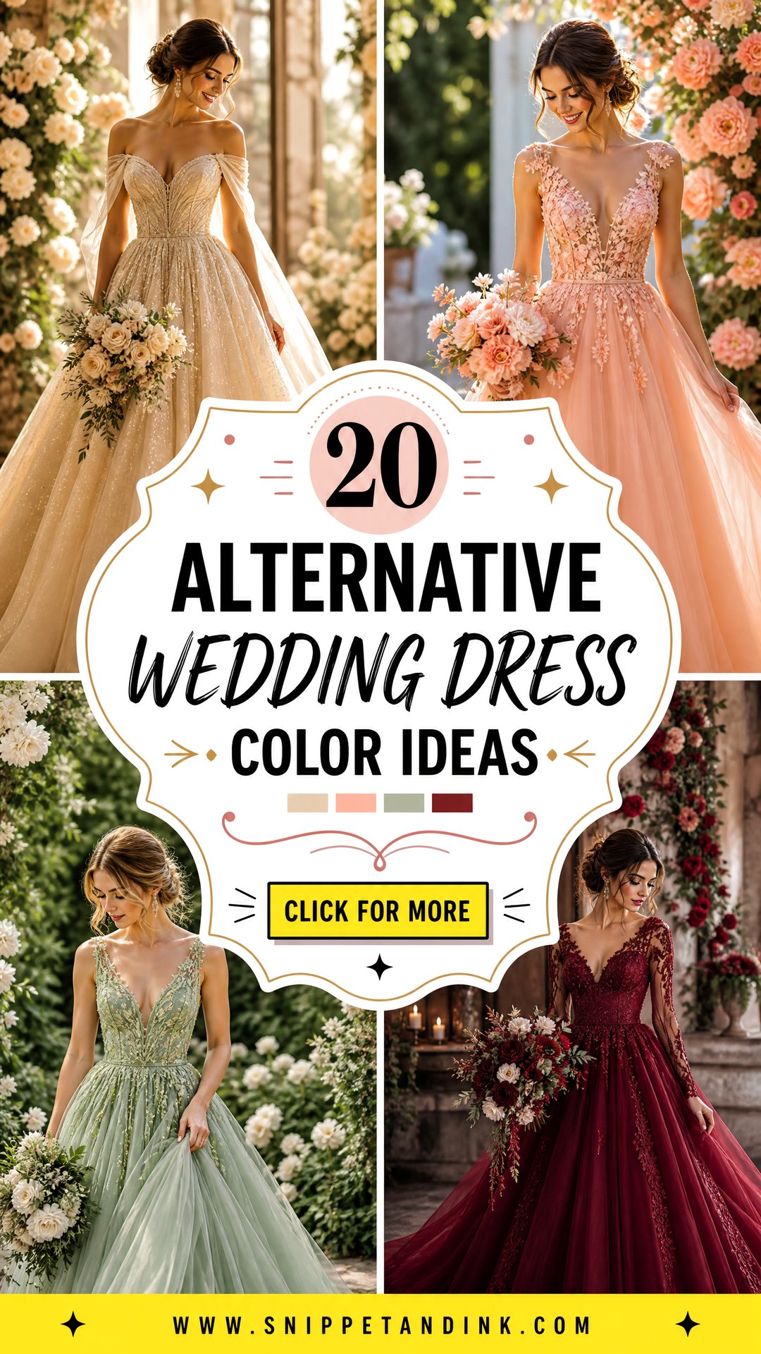 20 Alternative Wedding Dress Color Ideas Bold Bridal Hues - 20 Alternative Wedding Dress Color Ideas: Bold Bridal Hues