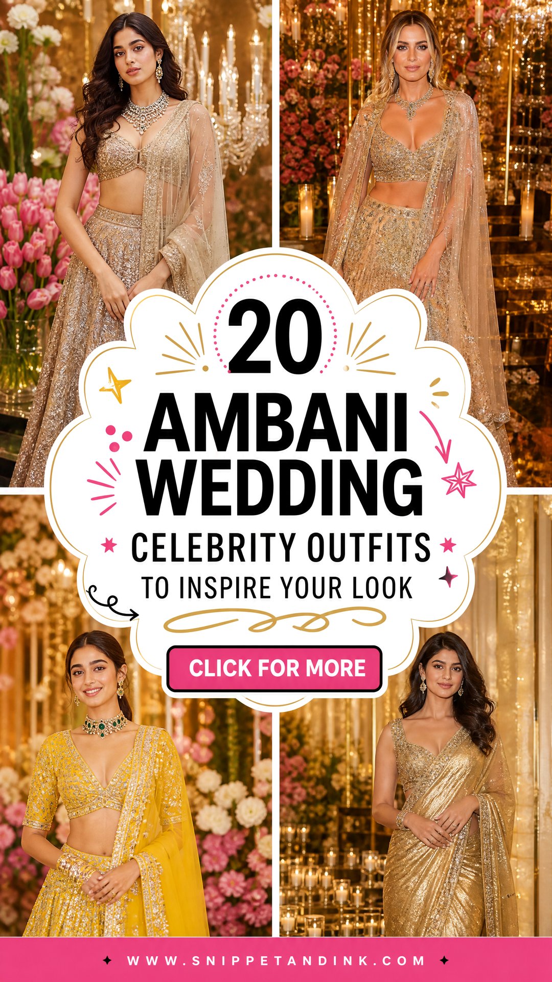 20 Ambani Wedding Celebrity Outfits to Inspire Your Look - 20 Ambani Wedding Celebrity Outfits to Inspire Your Look