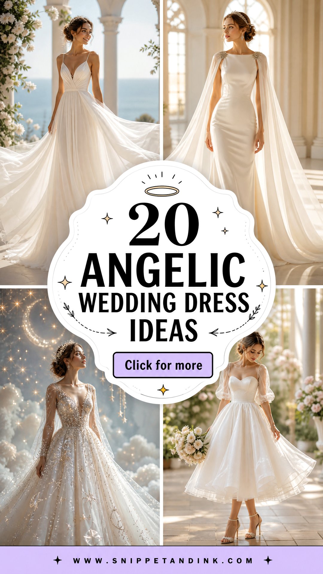 20 Angelic Wedding Dress Ideas for an Ethereal Bridal Look - 20 Angelic Wedding Dress Ideas for an Ethereal Bridal Look
