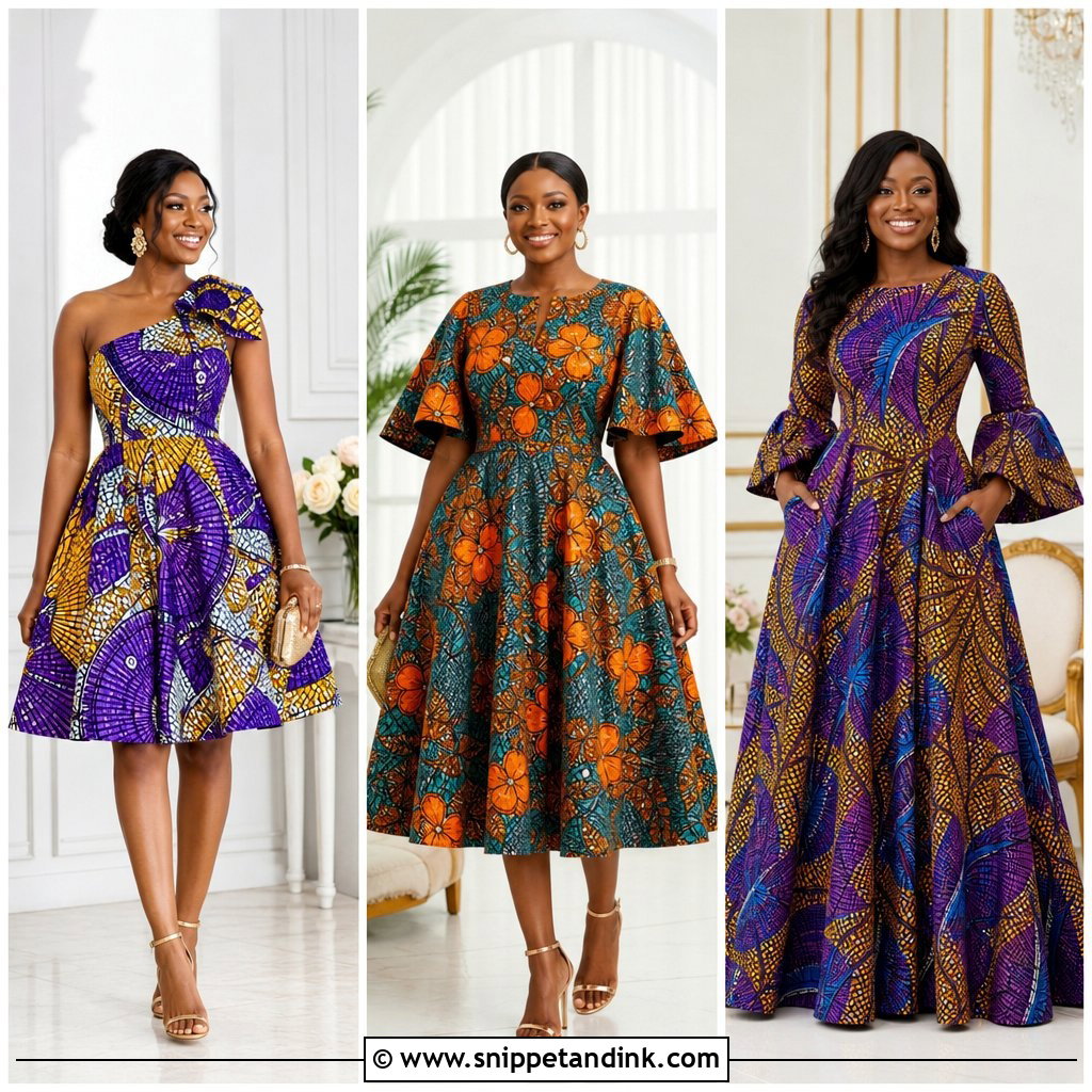 20 Ankara Fled Gown Ideas for Bold, Modern Wedding Style