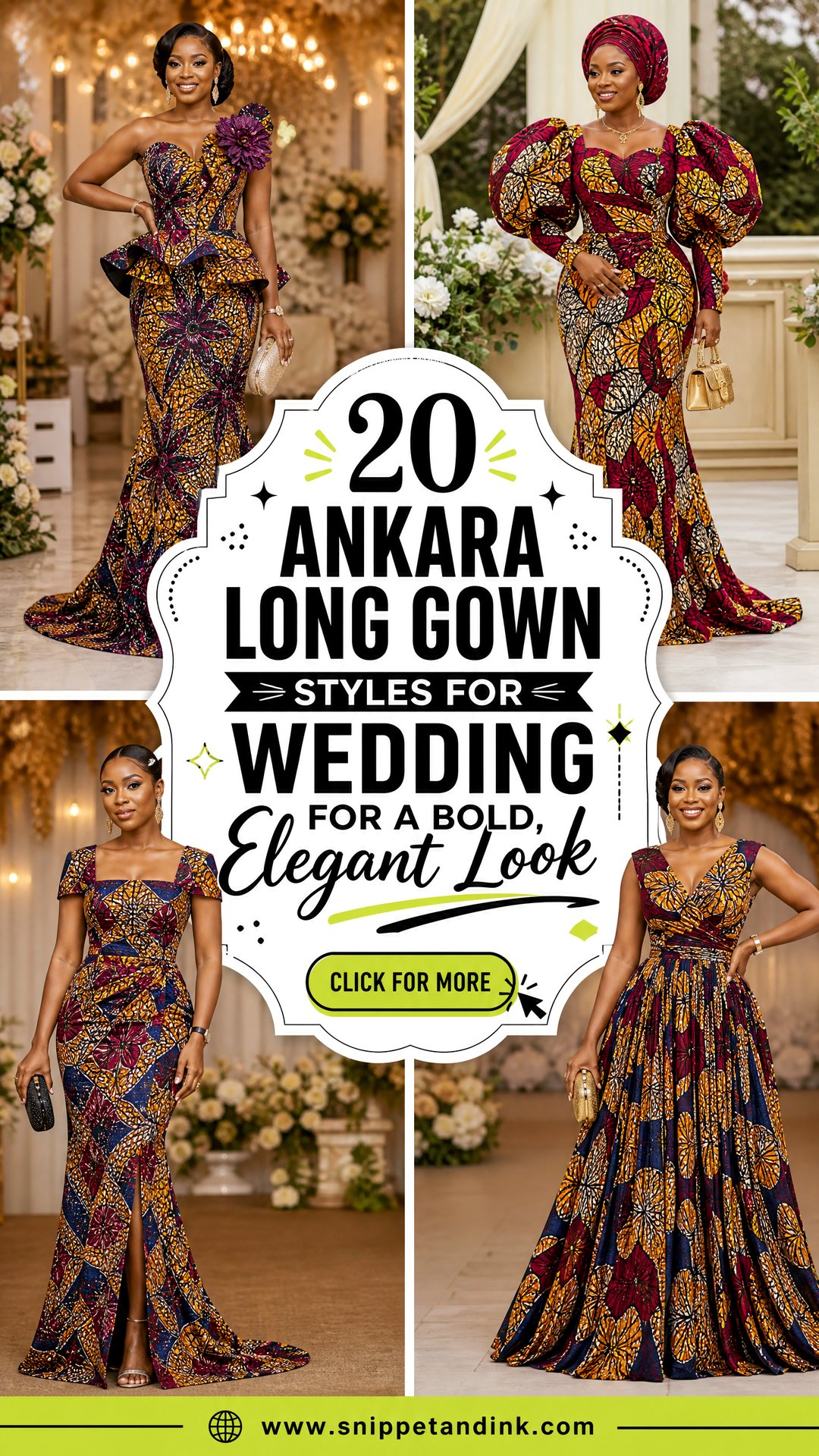 20 Ankara Long Gown Styles for Wedding for a Bold Elegant Look - 20 Ankara Long Gown Styles for Wedding for a Bold, Elegant Look