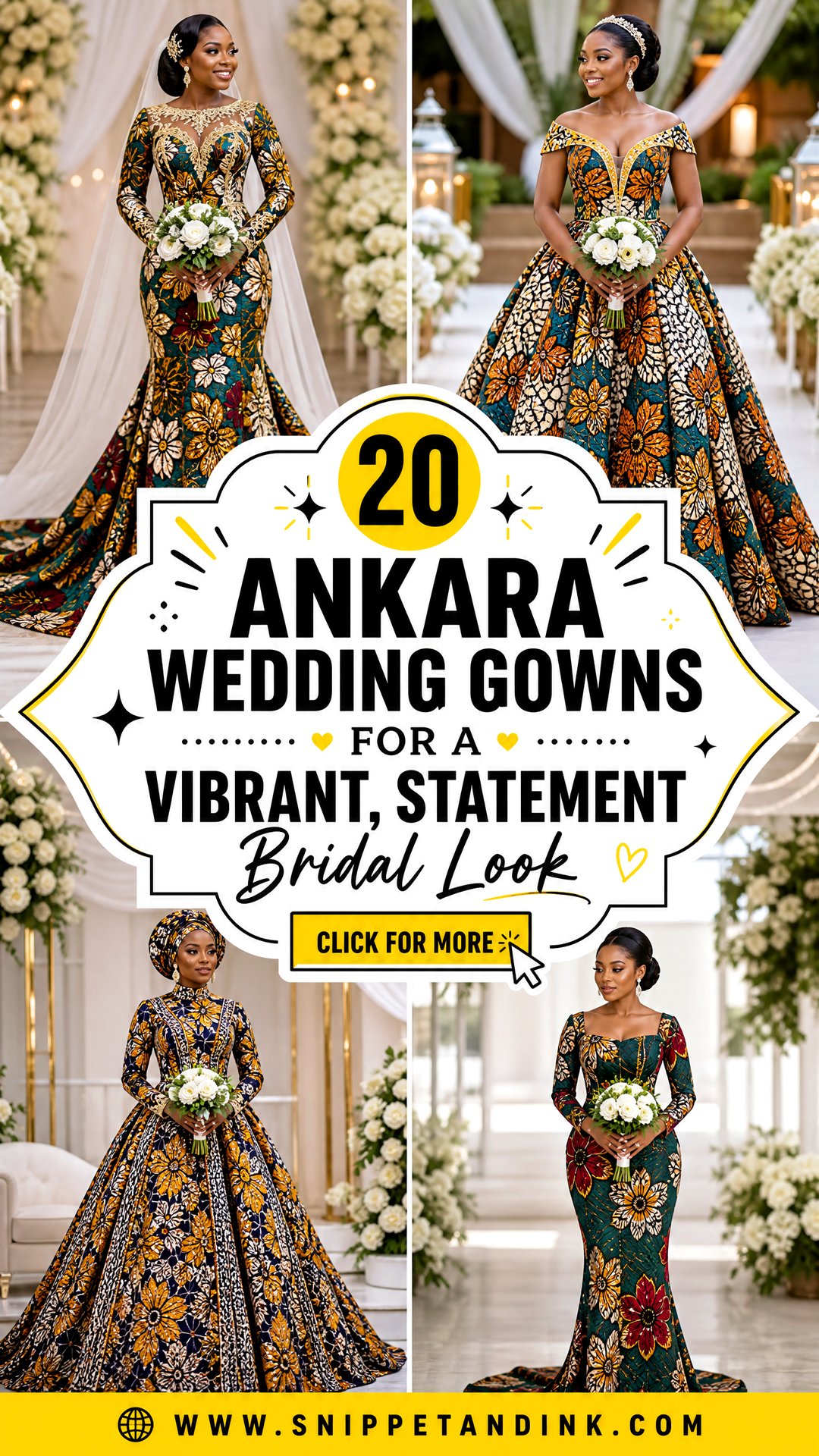 20 Ankara Wedding Gowns for a Vibrant Statement Bridal Look - 20 Ankara Wedding Gowns for a Vibrant, Statement Bridal Look