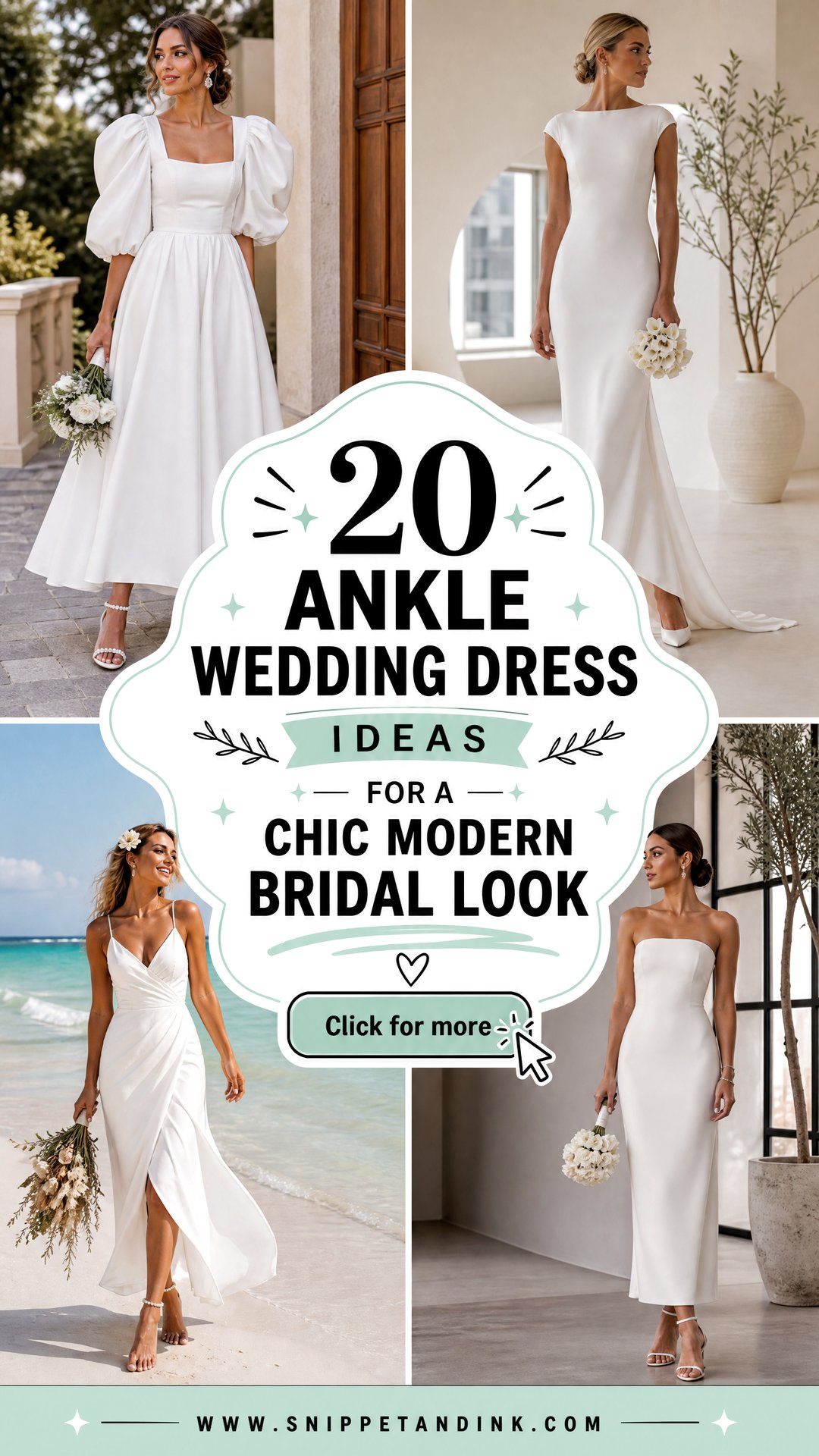 20 Ankle Wedding Dress Ideas for a Chic Modern Bridal Look - 20 Ankle Wedding Dress Ideas for a Chic Modern Bridal Look
