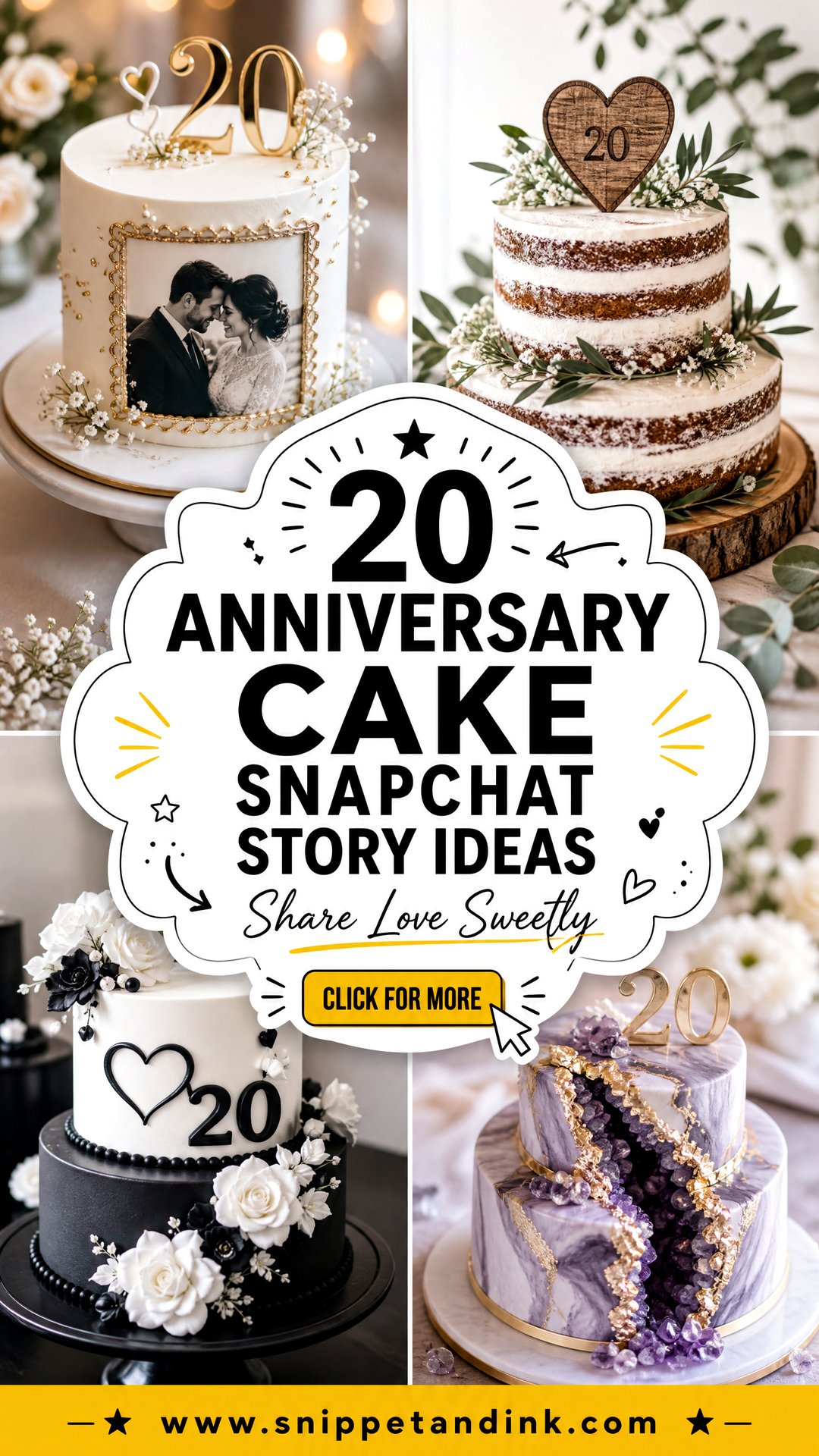 20 Anniversary Cake Snapchat Story Ideas to Share Love - 20 Anniversary Cake Snapchat Story Ideas to Share Love