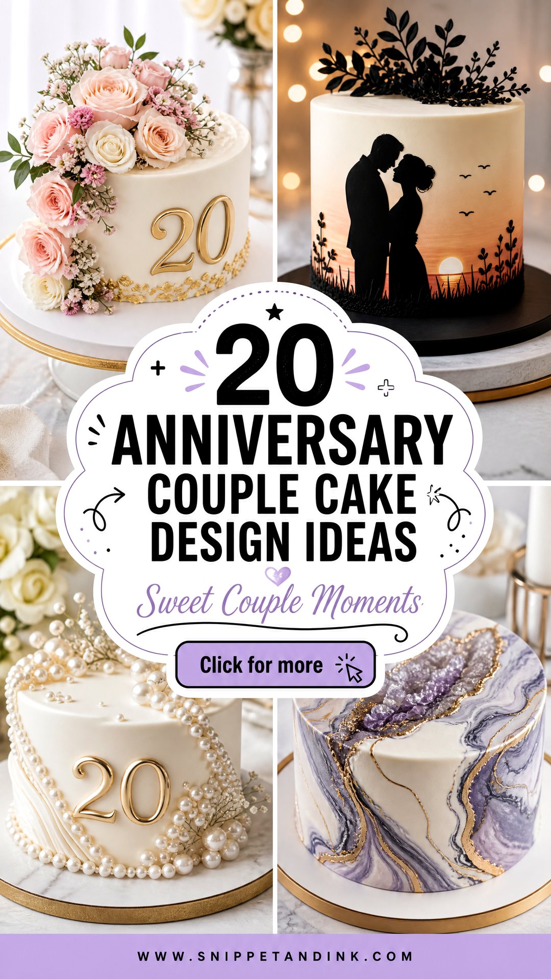 20 Anniversary Couple Cake Design Ideas for Sweet Moments - 20 Anniversary Couple Cake Design Ideas for Sweet Moments
