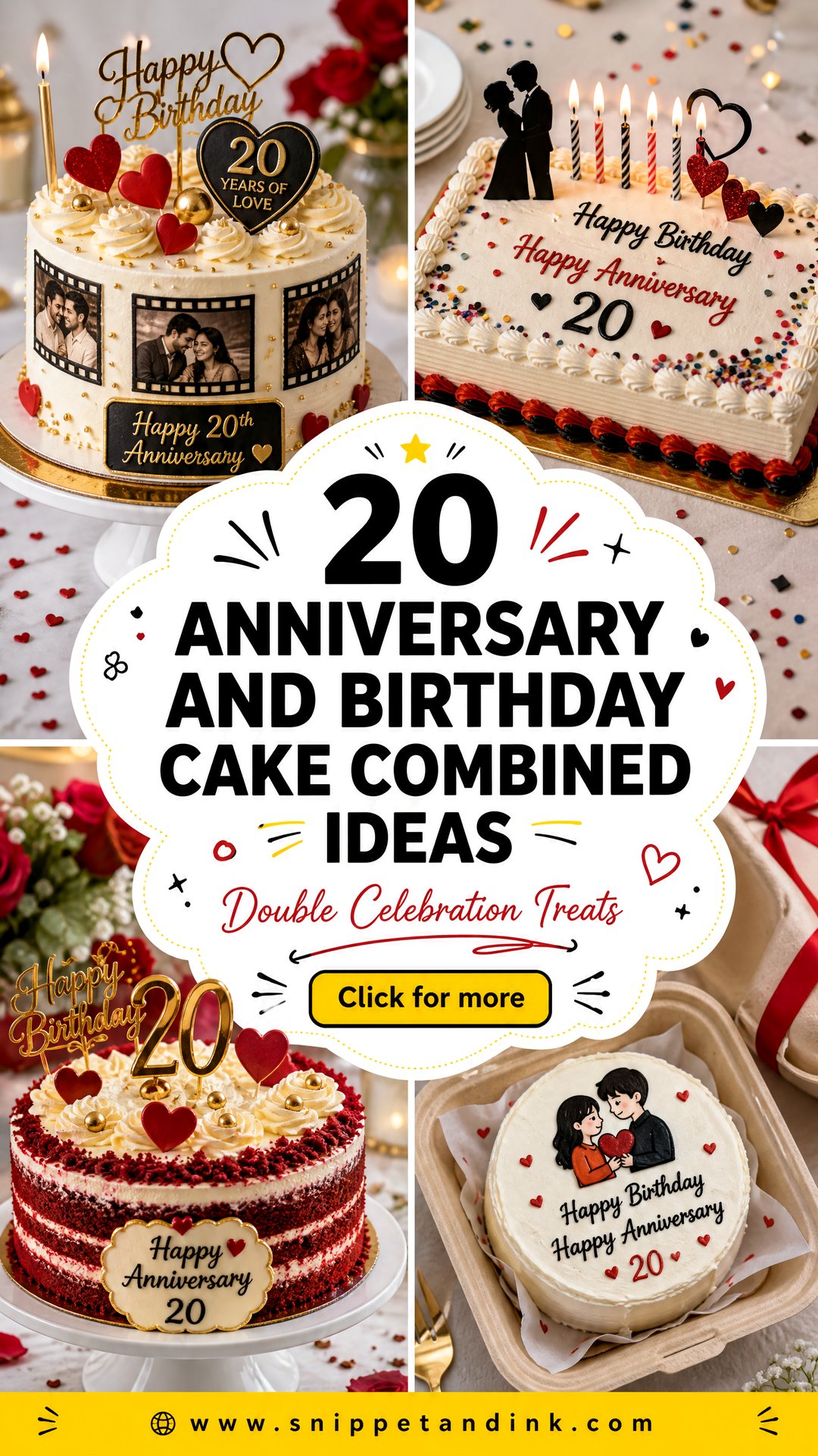 20 Anniversary and Birthday Cake Combined Ideas Guests Love - 20 Anniversary and Birthday Cake Combined Ideas Guests Love