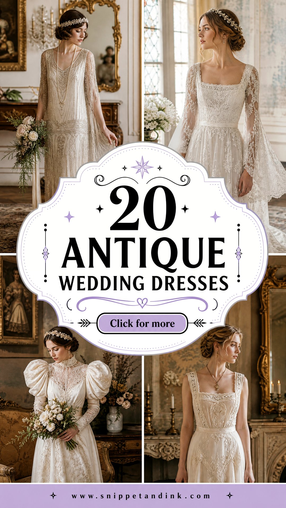 20 Antique Wedding Dresses for an Unforgettable Bridal Style - 20 Antique Wedding Dresses for an Unforgettable Bridal Style
