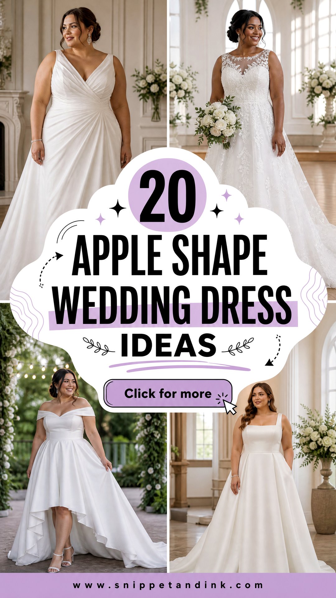 20 Apple Shape Wedding Dress Ideas for a Flattering Fit - 20 Apple Shape Wedding Dress Ideas for a Flattering Fit
