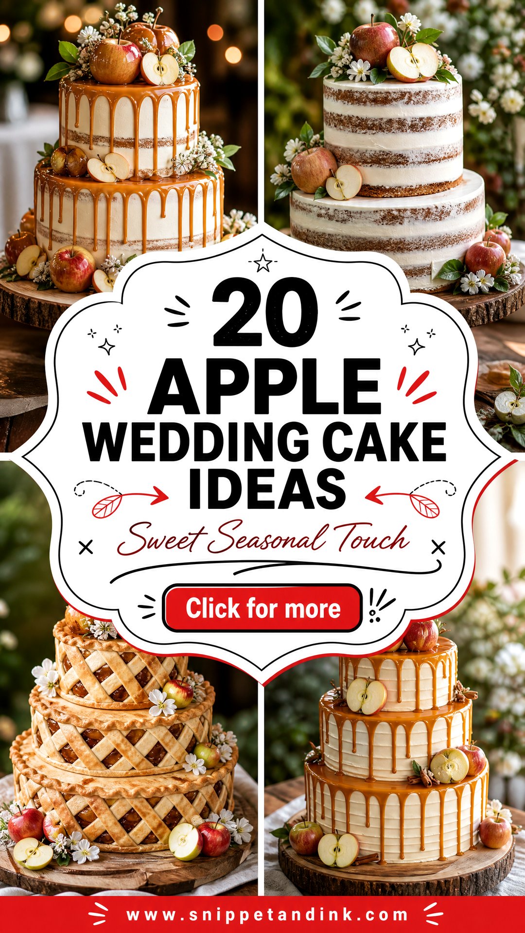 20 Apple Wedding Cake Ideas for a Sweet Seasonal Touch - 20 Apple Wedding Cake Ideas for a Sweet Seasonal Touch