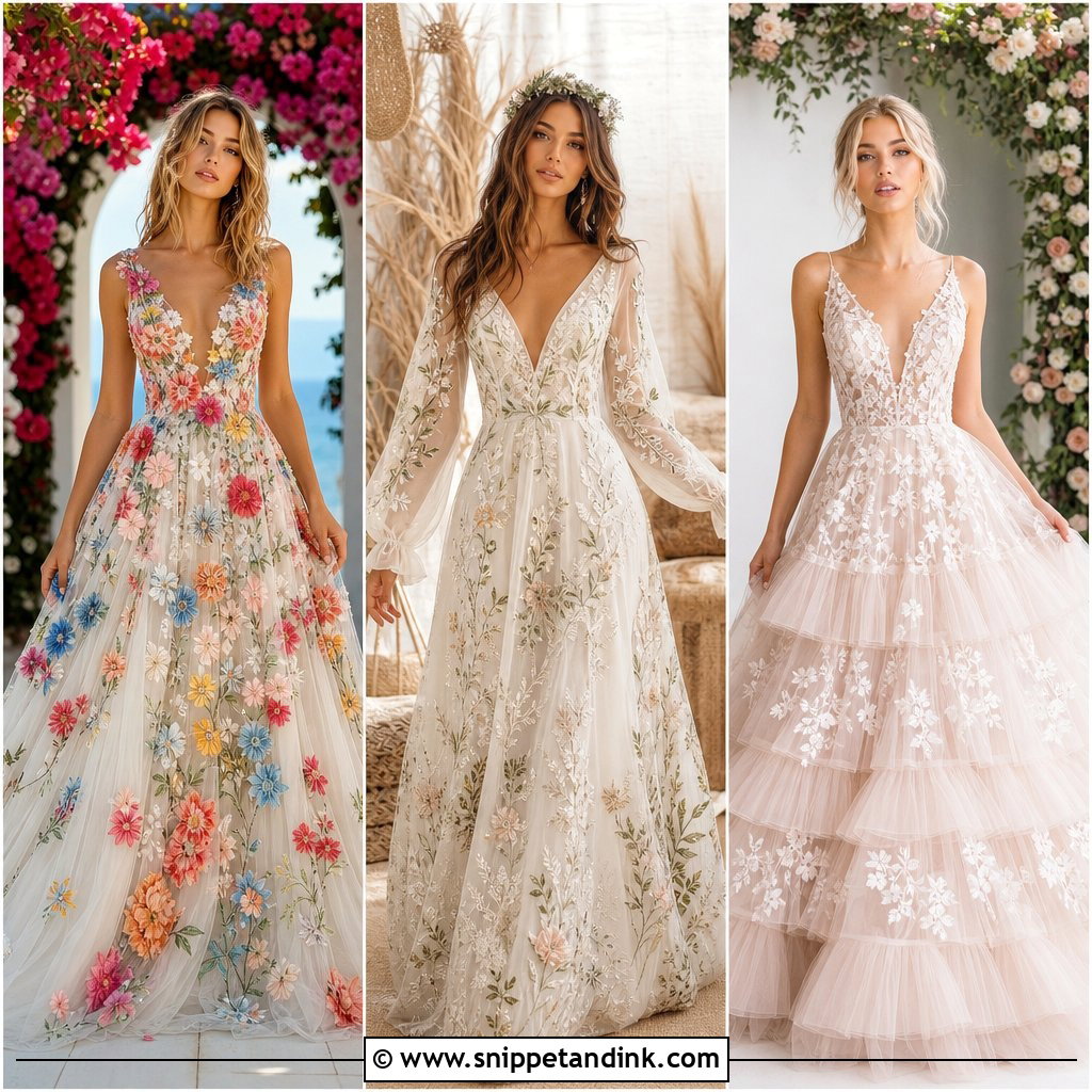 20 Applique Wedding Dress Ideas for Romantic Bridal Detail