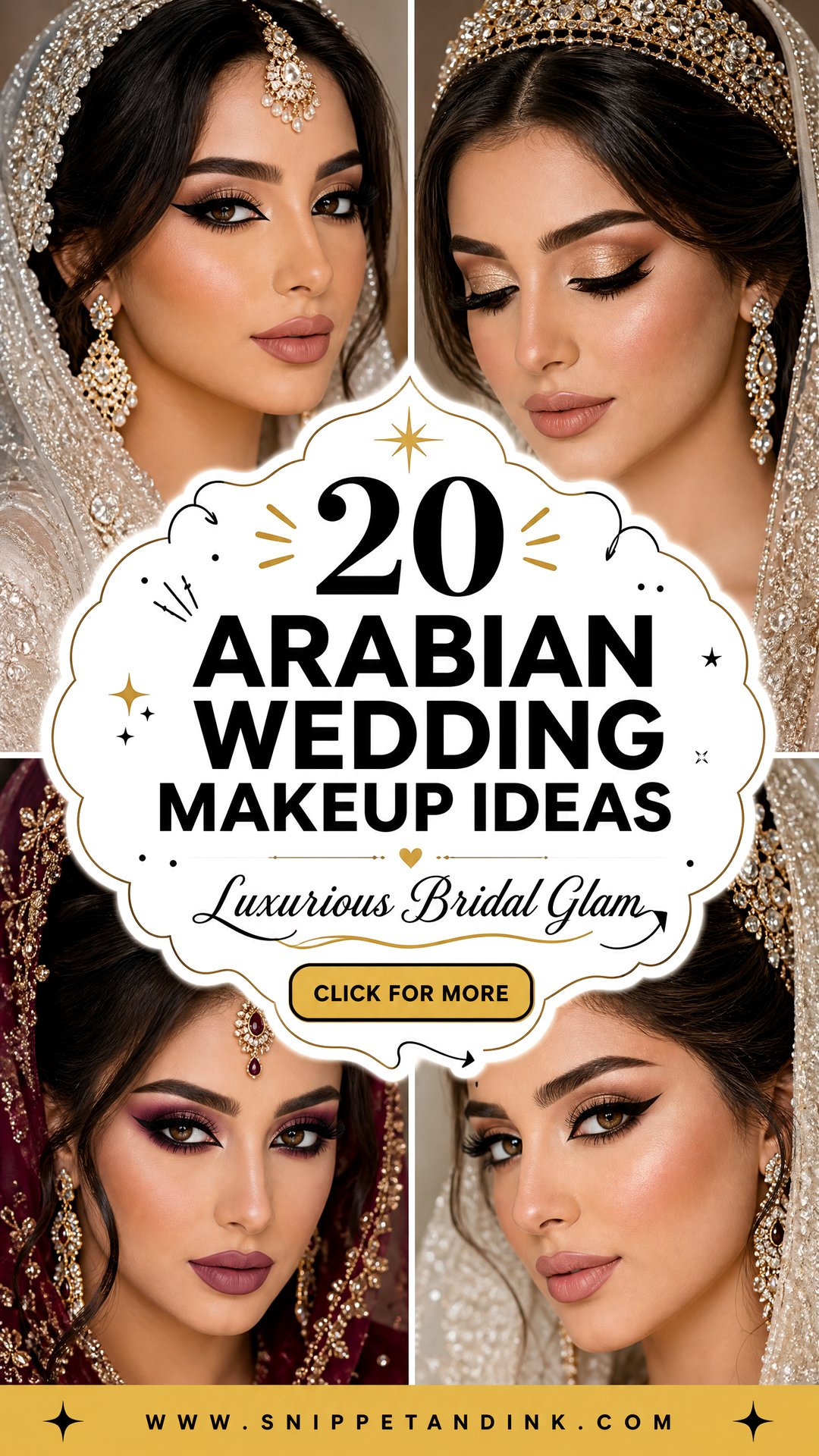 20 Arabian Wedding Makeup Ideas for Luxurious Bridal Glam - 20 Arabian Wedding Makeup Ideas for Luxurious Bridal Glam