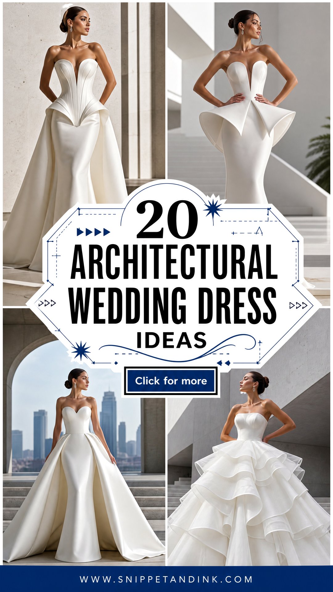 20 Architectural Wedding Dress Ideas for Modern Statement Style - 20 Architectural Wedding Dress Ideas for Modern Statement Style
