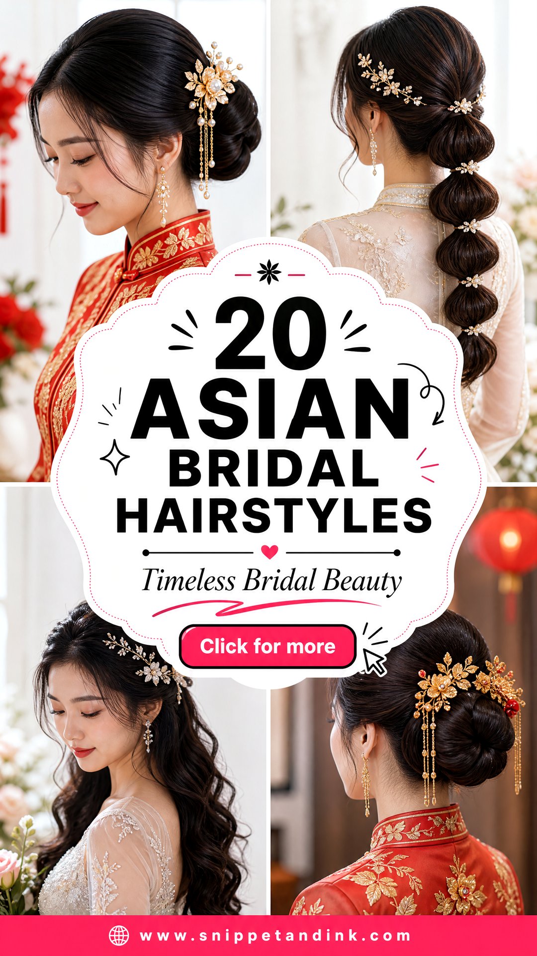 20 Asian Bridal Hairstyles for Timeless Wedding Beauty - 20 Asian Bridal Hairstyles for Timeless Wedding Beauty
