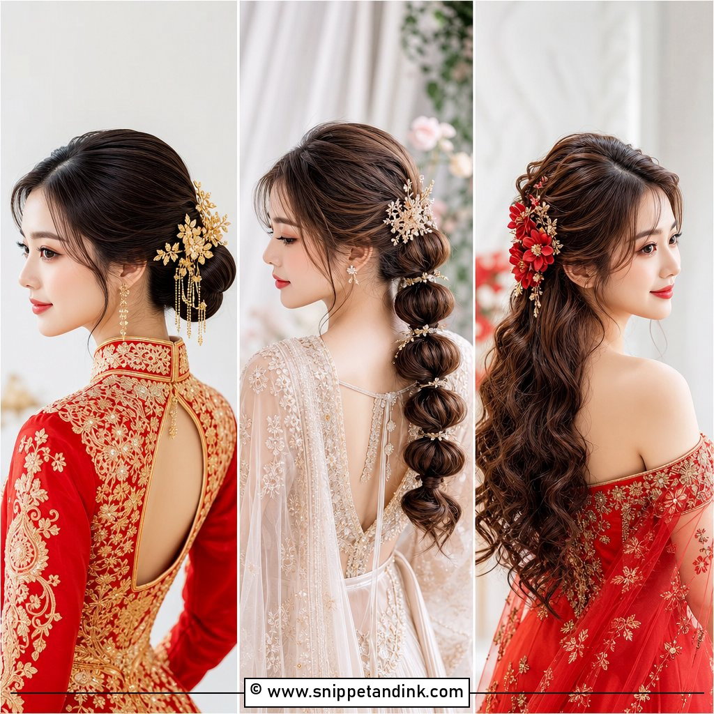 20 Asian Bridal Hairstyles for Timeless Wedding Beauty