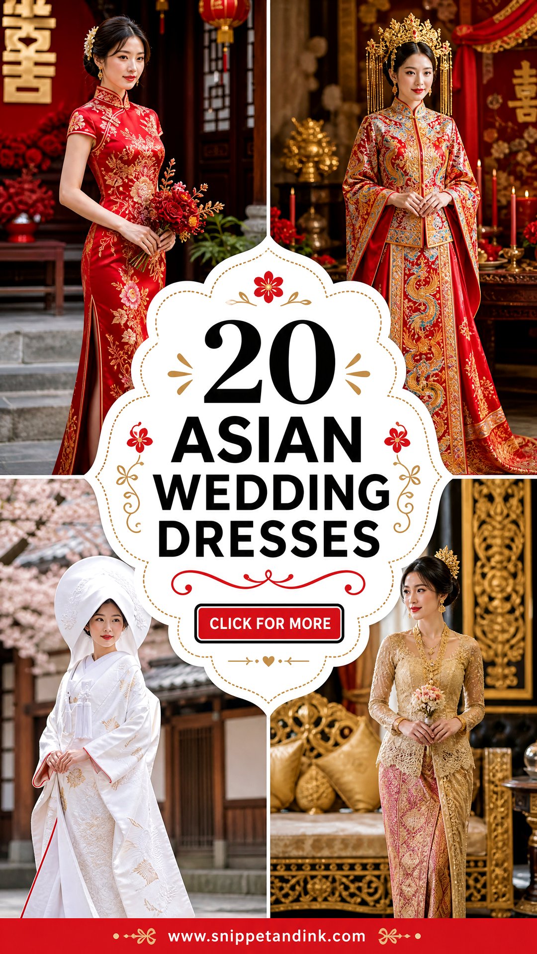 20 Asian Wedding Dresses for Elegant Multicultural Brides - 20 Asian Wedding Dresses for Elegant Multicultural Brides