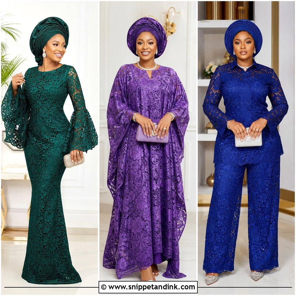 20 Ask Ebi Lace Styles for Unforgettable Wedding Guest Looks
