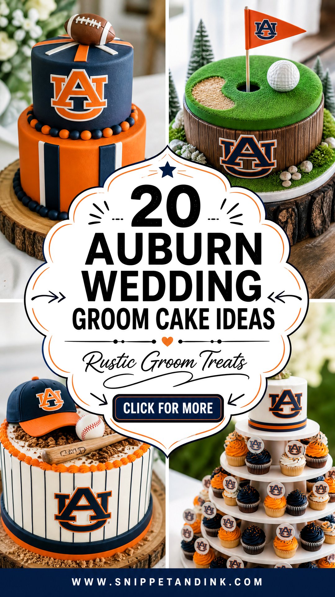 20 Auburn Wedding Groom Cake Ideas for a Warm Rustic Touch - 20 Auburn Wedding Groom Cake Ideas for a Warm Rustic Touch