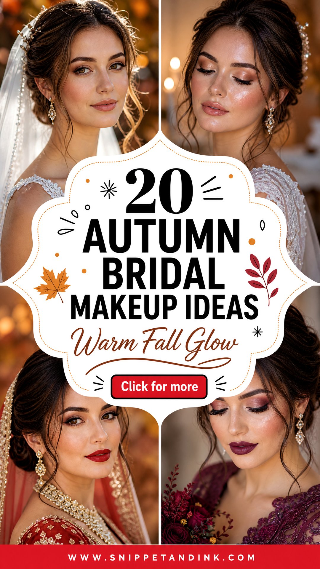20 Autumn Bridal Makeup Ideas for a Warm Fall Glow - 20 Autumn Bridal Makeup Ideas for a Warm Fall Glow
