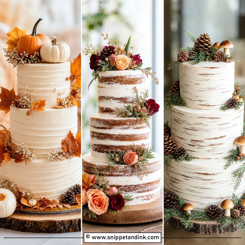 20 Autumn Theme Cake Ideas for Wedding Dessert Tables