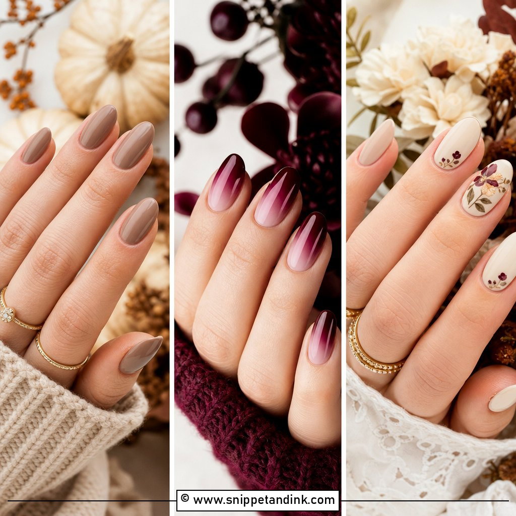 20 Autumn Wedding Nails for Cozy Seasonal Bridal Style