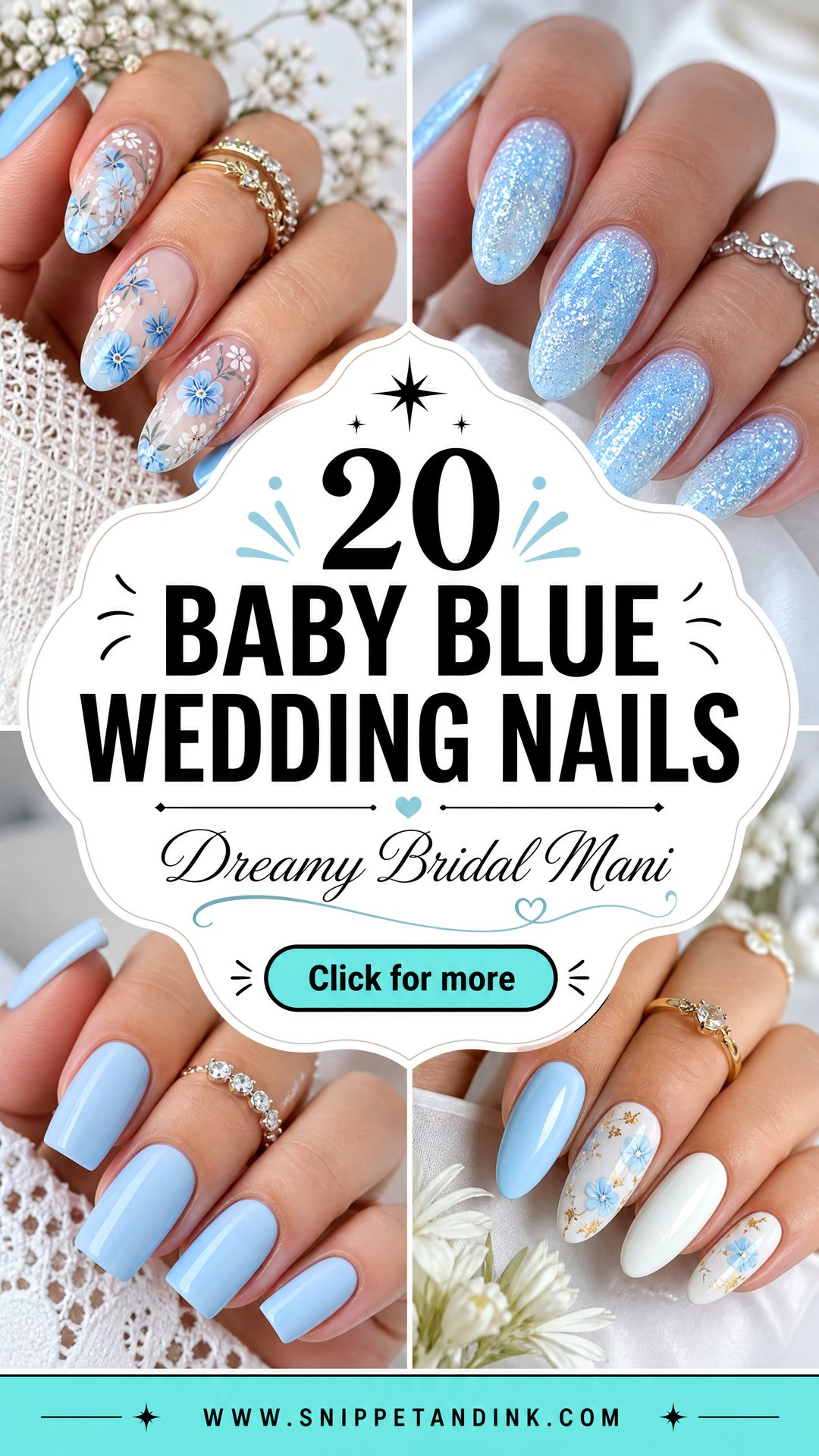 20 Baby Blue Wedding Nails for a Dreamy Bridal Look - 20 Baby Blue Wedding Nails for a Dreamy Bridal Look