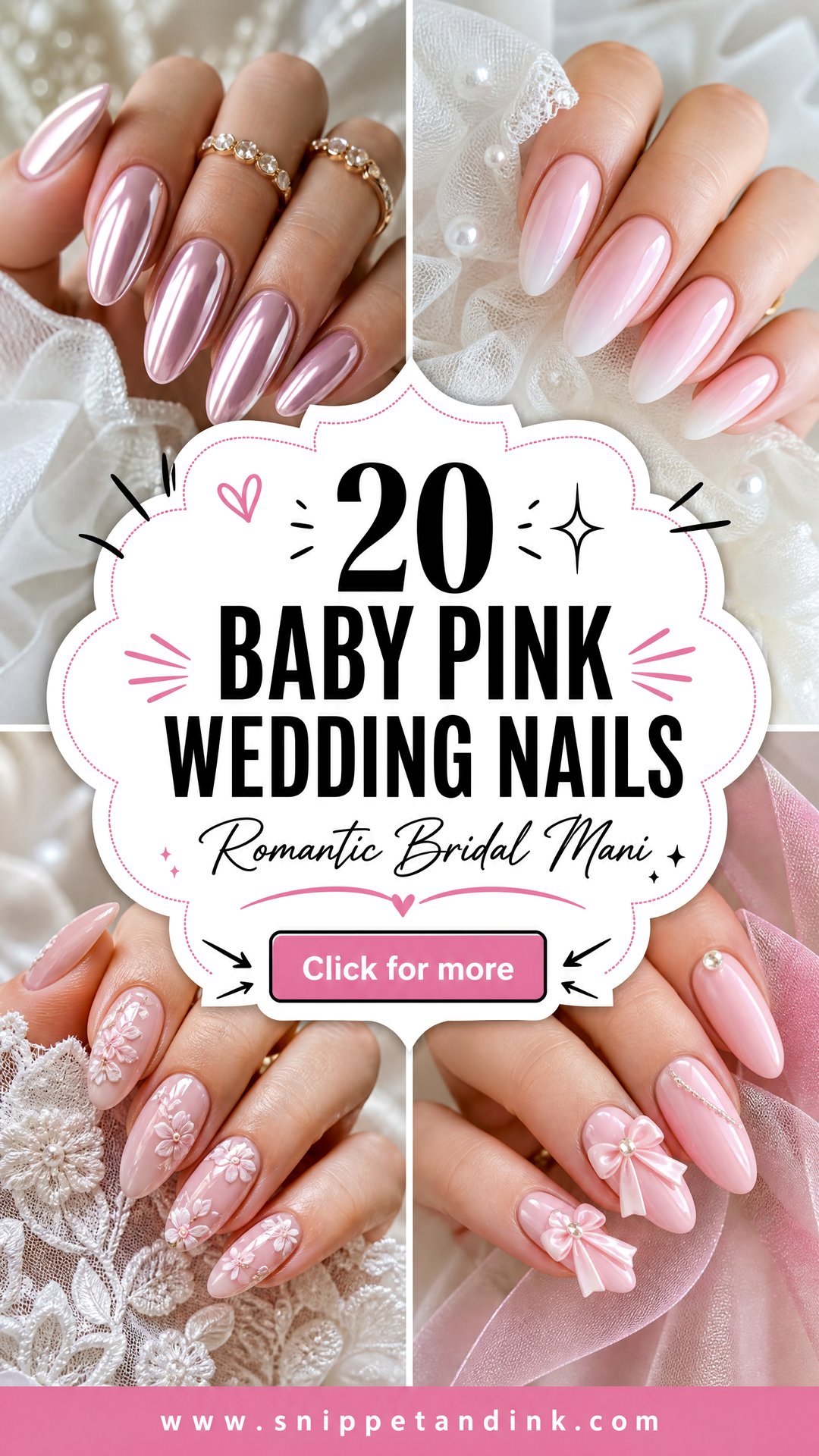 20 Baby Pink Wedding Nails for Romantic Bridal Style - 20 Baby Pink Wedding Nails for Romantic Bridal Style