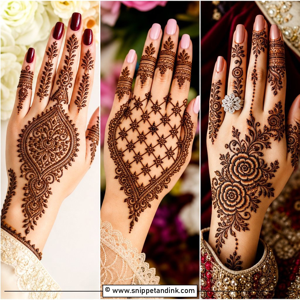 20 Back Bridal Engagement Mehndi Designs for Your Big Day