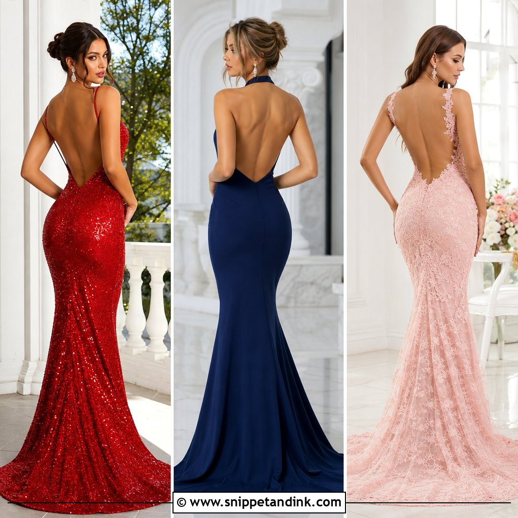 20 Backless Mermaid Dress Ideas for a Striking Entrance