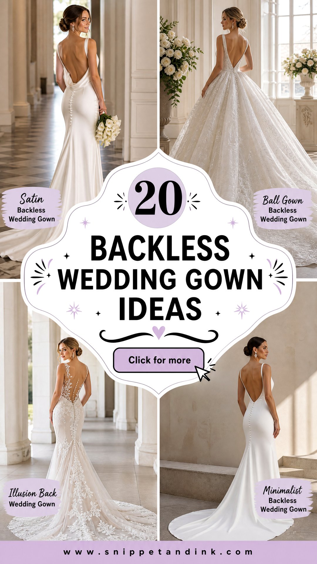 20 Backless Wedding Gown Ideas for an Elegant Aisle Look - 20 Backless Wedding Gown Ideas for an Elegant Aisle Look