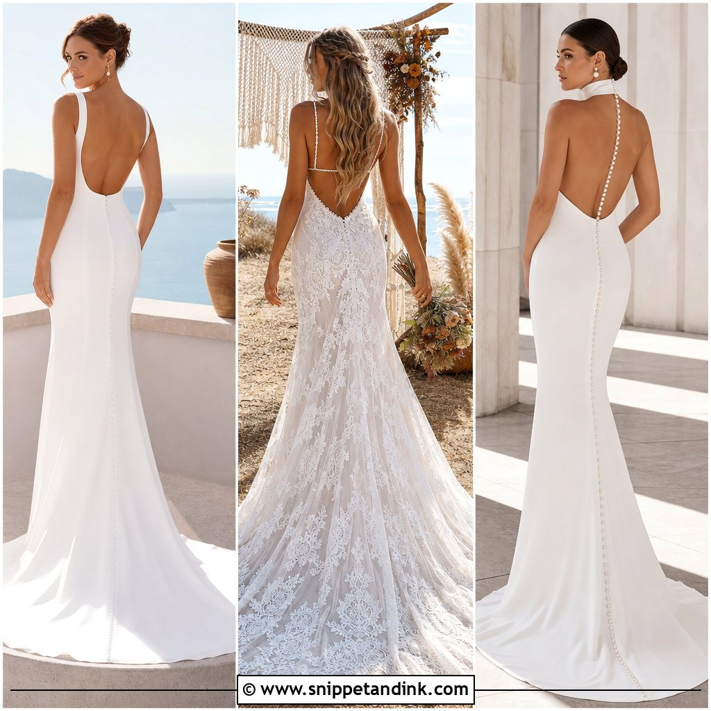 20 Backless Wedding Ideas for a Chic, Unforgettable Day