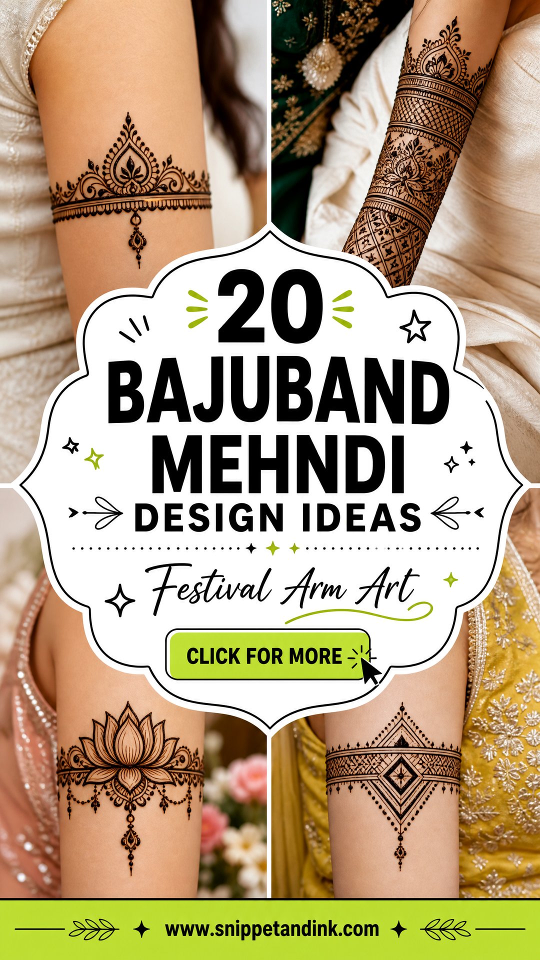 20 Bajuband Mehndi Design Ideas for Brides and Festivals - 20 Bajuband Mehndi Design Ideas for Brides and Festivals