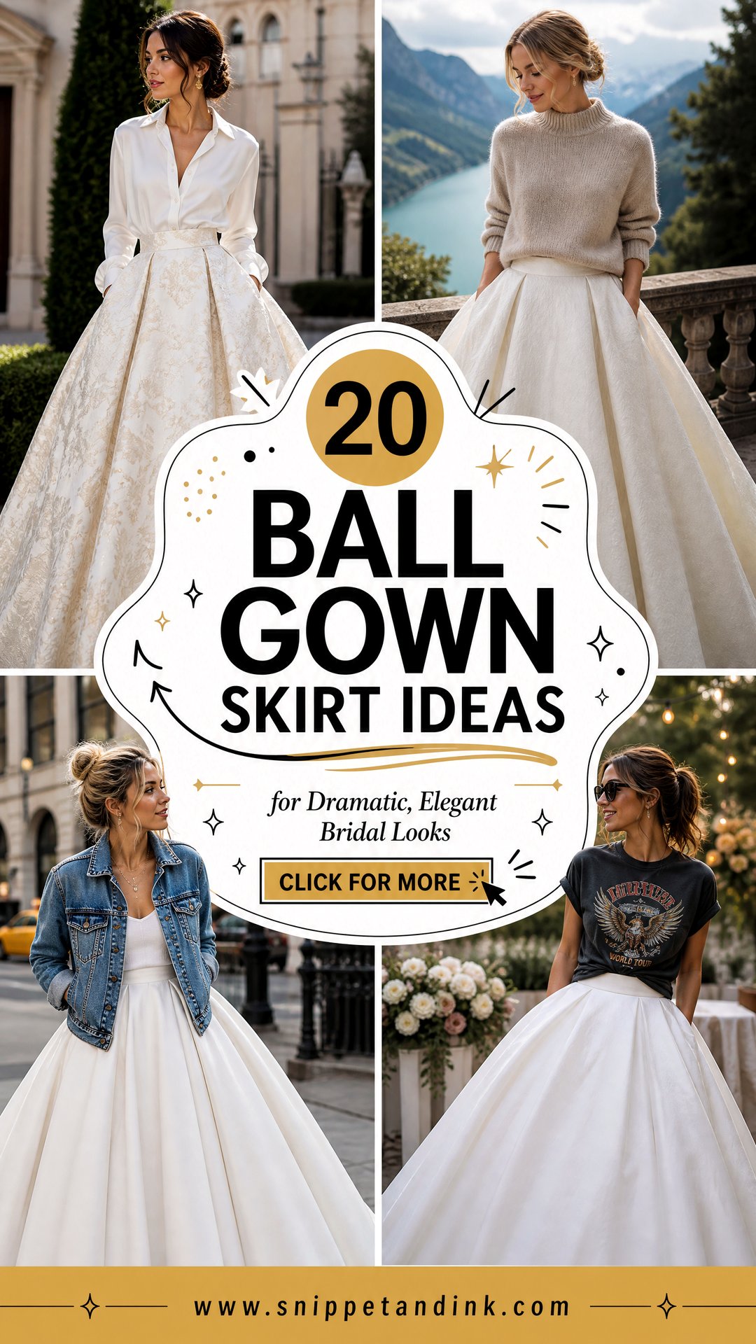 20 Ball Gown Skirt Ideas for Dramatic Elegant Bridal Looks - 20 Ball Gown Skirt Ideas for Dramatic, Elegant Bridal Looks