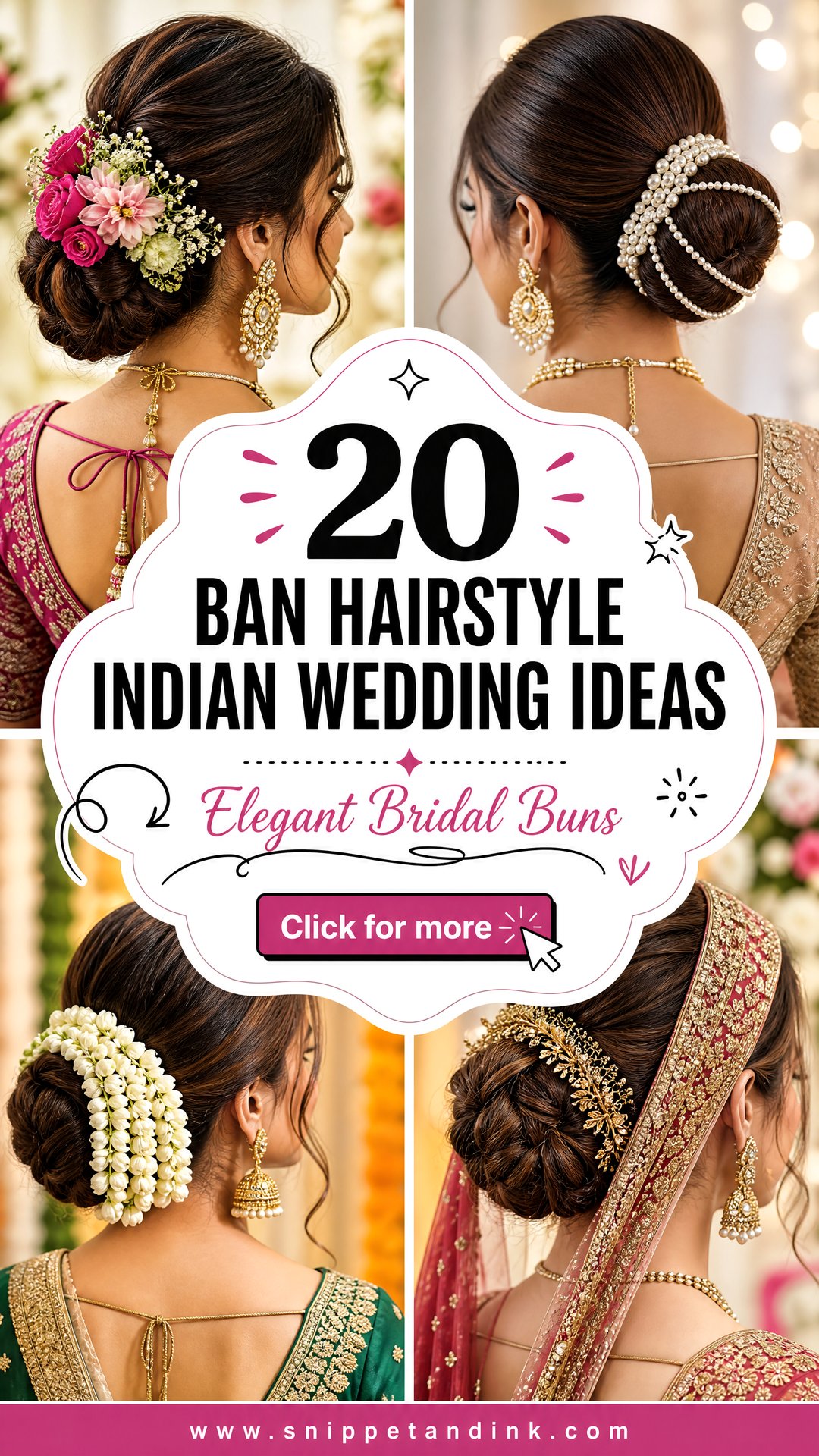 20 Ban Hairstyle Indian Wedding Ideas for Elegant Brides - 20 Ban Hairstyle Indian Wedding Ideas for Elegant Brides