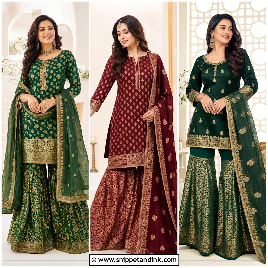 20 Banaras Sharara Designs for Showstopping Festive Style
