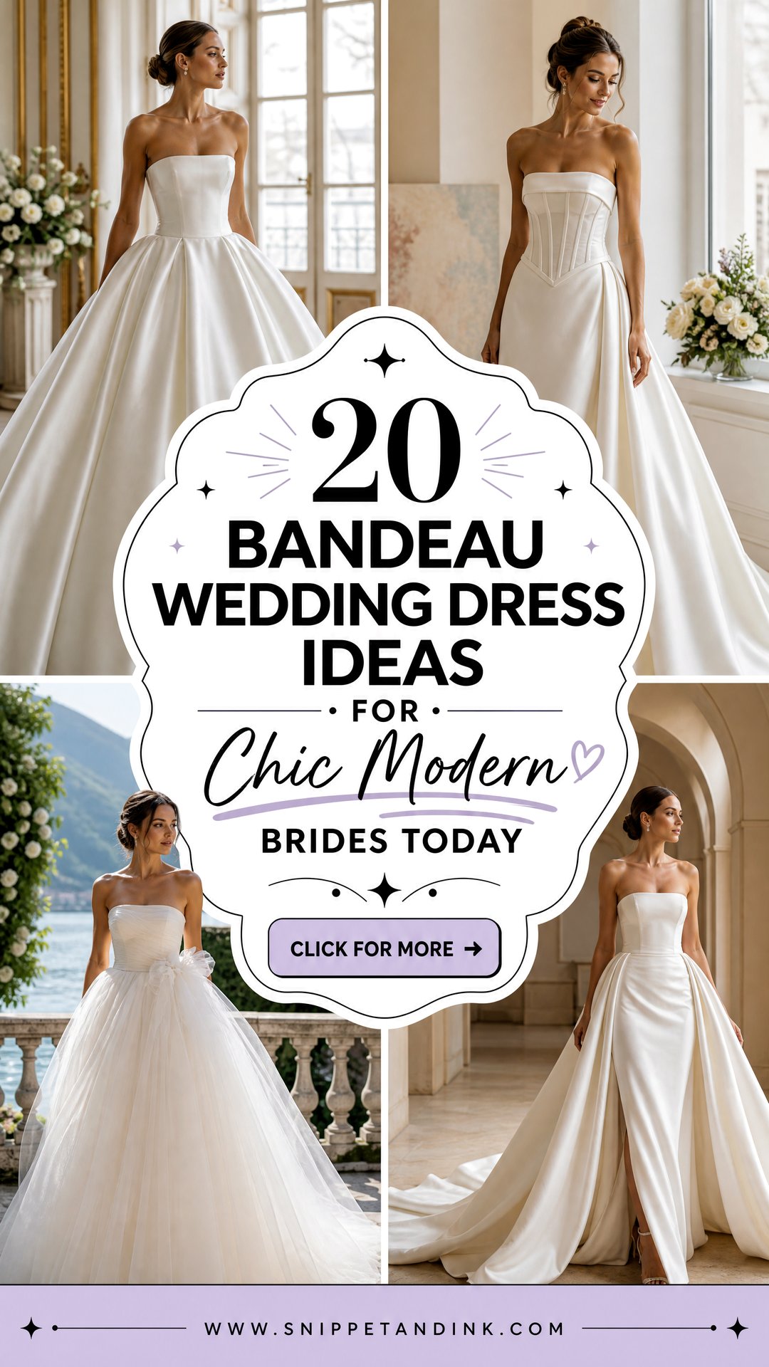 20 Bandeau Wedding Dress Ideas for Chic Modern Brides Today - 20 Bandeau Wedding Dress Ideas for Chic Modern Brides Today